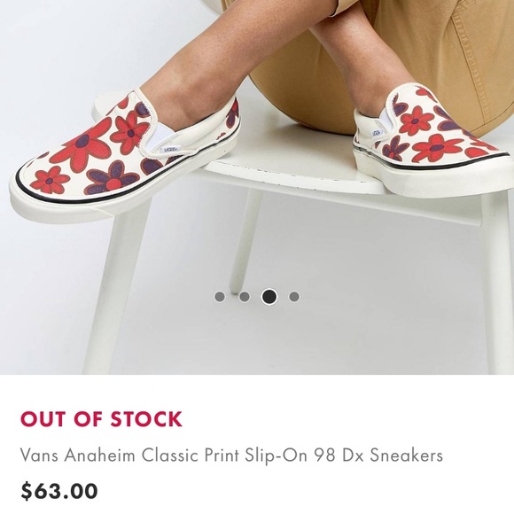 Vans Shoes - Vans slip-on with flowers
